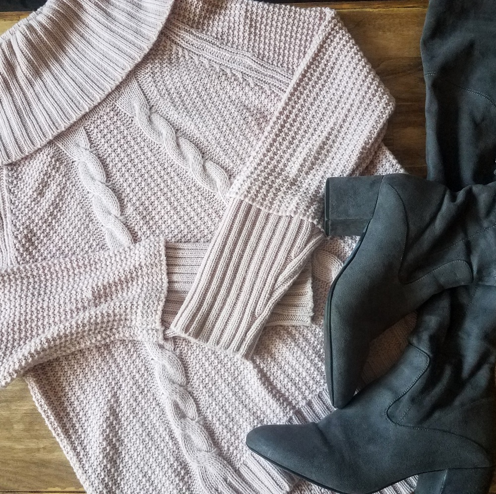 Oversized Blush Pink Sweater